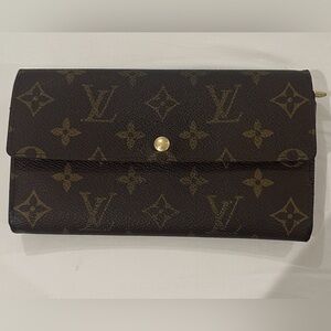 Louis Vuitton Brown and Gold Monogram Clutch